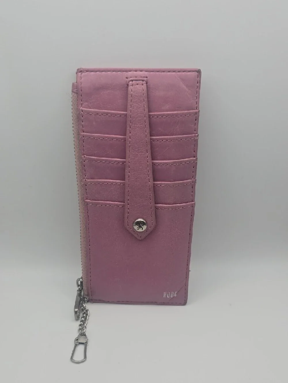 Hobo Pink & Silver Hardware Double ID/Cardholder W/ Coin Compartment (GOOD)💗